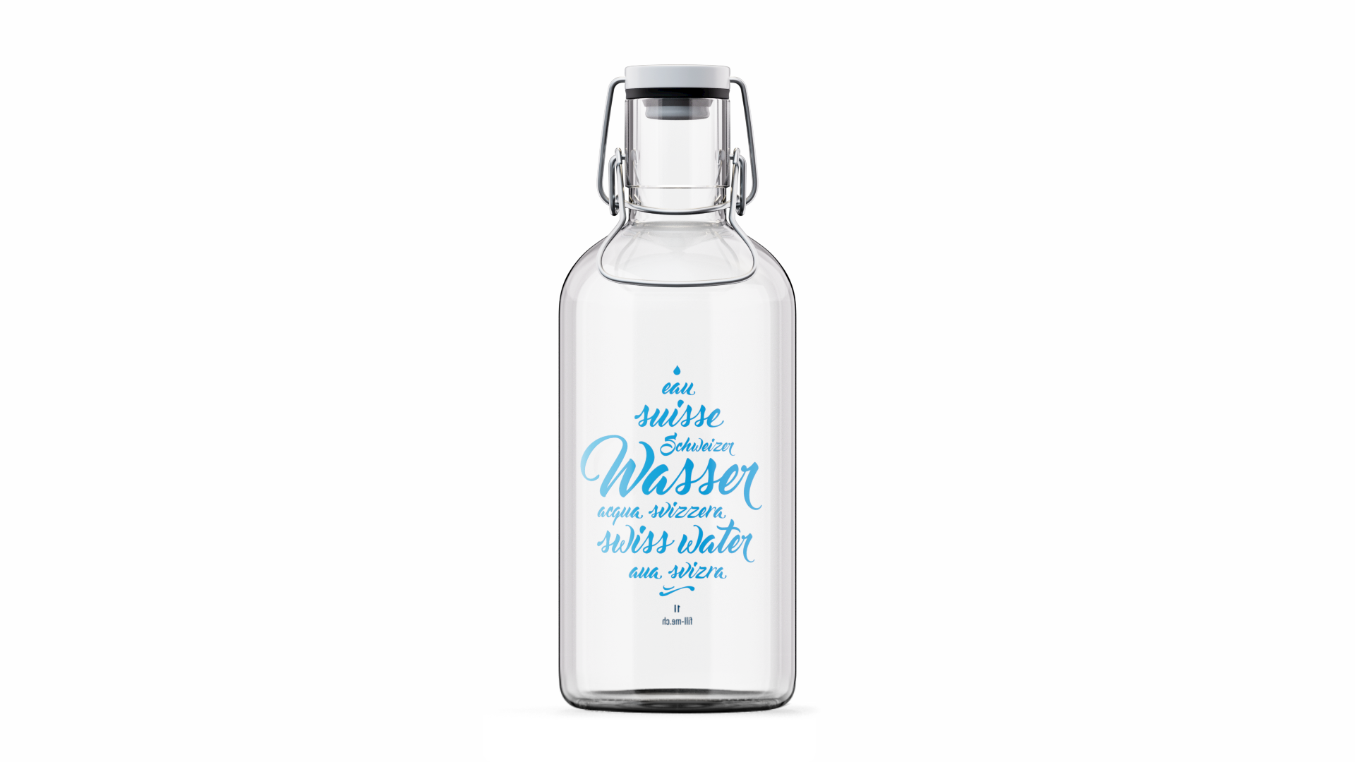 FILL ME Trinkflasche Schwiizer Wasser 1 Liter