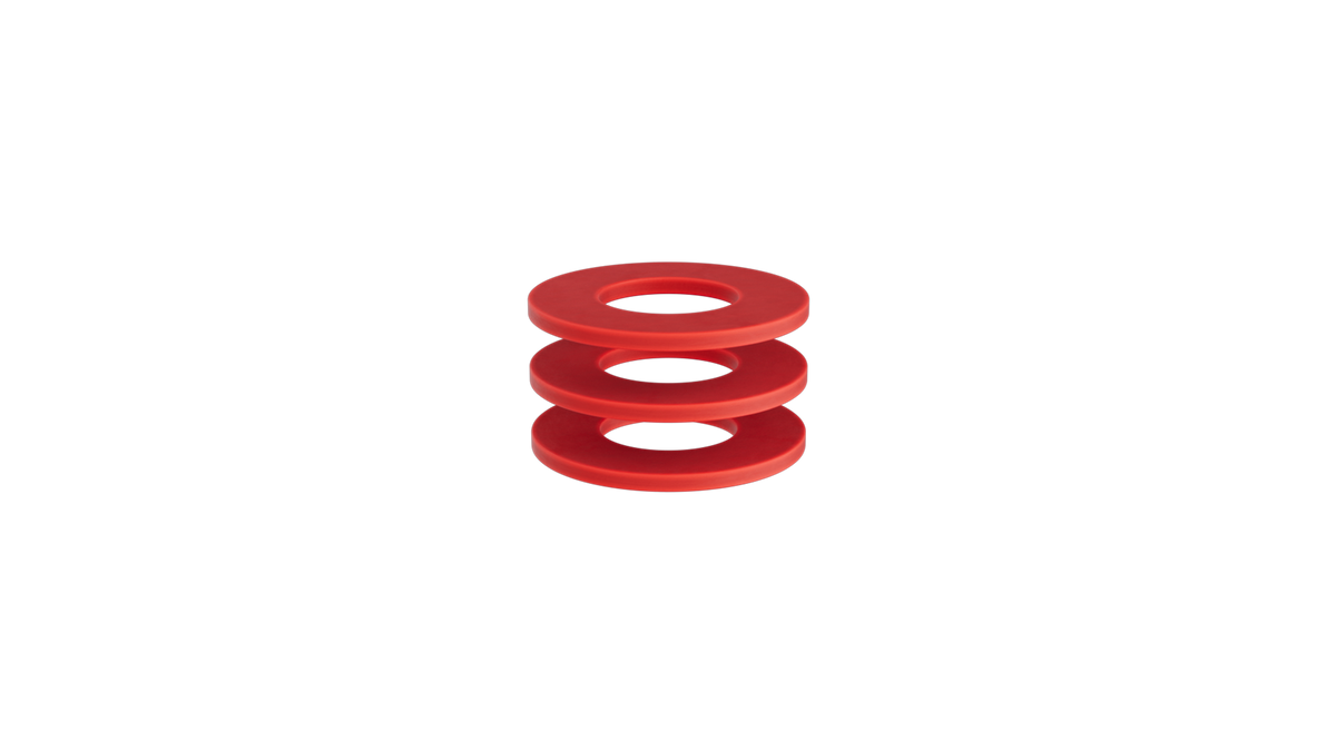 Bague d'étanchéité rouge en pack de 3