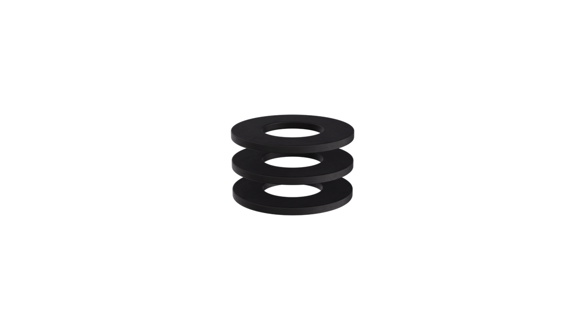 Bague d'étanchéité noire en pack de 3